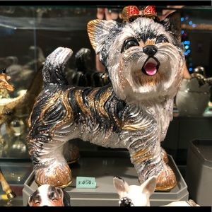 Maltese w Swarovski Crystals Trinket/Figurine